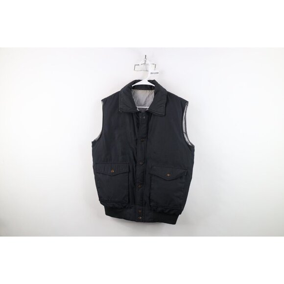 Vintage 90s Streetwear Mens M Distressed Reversible Duck Down Puffer Vest Jacket - Picture 1 of 16